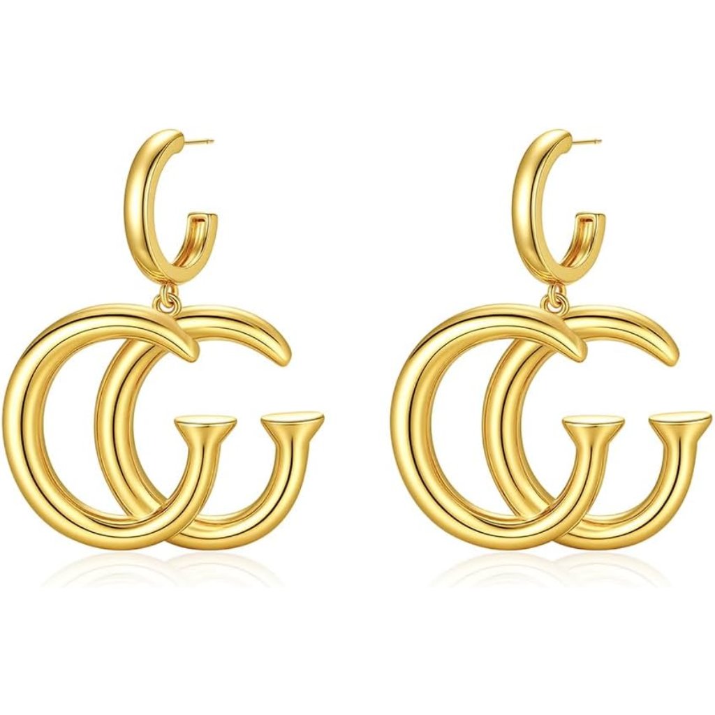 Luxurious 24k Gold Letter G Earrings For Womens - Premium Gift For Style Seekers